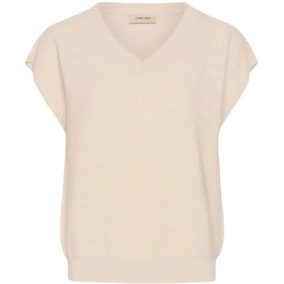 Cream Crevisa Knit Blouse M PERFECTLY PALE M Cream Crevisa Knit Blouse M PERFECTLY PALE M