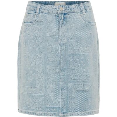 Cream Crlucy Skirt 34 BLUE DENIM JACQUARD 34 Cream Crlucy Skirt 34 BLUE DENIM JACQUARD 34