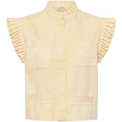 Cream Crlorra Waistcoat 40 LEMON MERINGUE MELANGE 40 Cream Crlorra Waistcoat 40 LEMON MERINGUE MELANGE 40