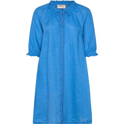 Cream Crbellis Lace Dress Short S/M PALACE BLUE S/M Cream Crbellis Lace Dress Short S/M PALACE BLUE S/M