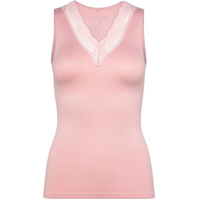 Culture Cucamilla Rib Top L/XL PALE MAUVE L/XL Culture Cucamilla Rib Top L/XL PALE MAUVE L/XL
