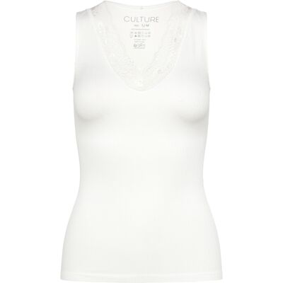Culture Cucamilla Rib Top M/L SPRING GARDENIA M/L Culture Cucamilla Rib Top M/L SPRING GARDENIA M/L