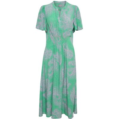 Culture Cupolly Long Dress XS GREEN/PINK PAISLEY XS Culture Cupolly Long Dress XS GREEN/PINK PAISLEY XS