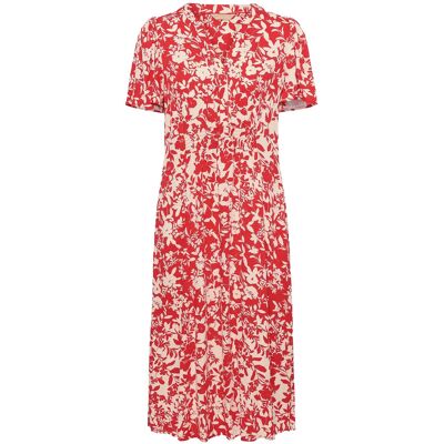 Culture Cujenny Long Dress XXL RED WHITECAP FLOWER XXL Culture Cujenny Long Dress XXL RED WHITECAP FLOWER XXL