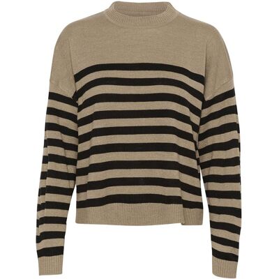 Culture Cubay Pullover XS SAND/BLACK STRIPE XS Culture Cubay Pullover XS SAND/BLACK STRIPE XS