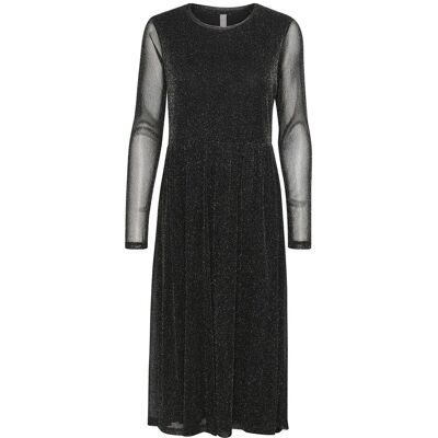 Culture Cushiny Melida Dress S BLACK W/ SILVER LUREX S Culture Cushiny Melida Dress S BLACK W/ SILVER LUREX S