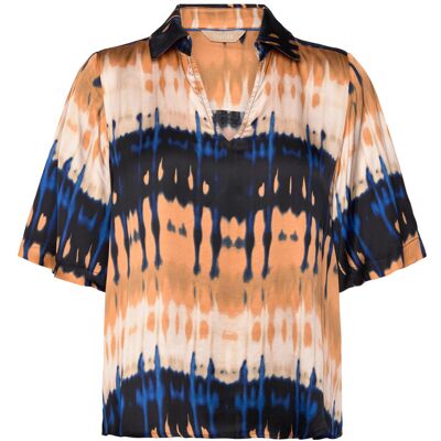 Culture Cumacy Berna Blouse XXL BLUE/BEIGE GRAPHIC XXL Culture Cumacy Berna Blouse XXL BLUE/BEIGE GRAPHIC XXL