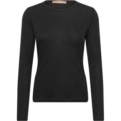 Culture Cualthea Wool Ls On Tshirt XS BLACK XS Culture Cualthea Wool Ls On Tshirt XS BLACK XS