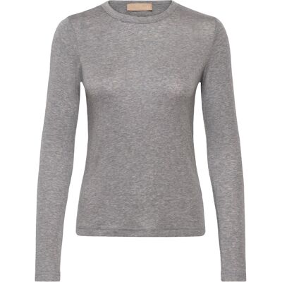Culture Cualthea Wool Ls On Tshirt XS MID GREY MELANGE XS Culture Cualthea Wool Ls On Tshirt XS MID GREY MELANGE XS
