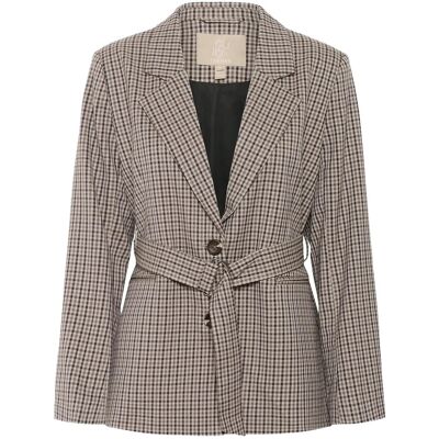 Culture Cuchecka Belt Blazer 46 BROWN CHECK 46 Culture Cuchecka Belt Blazer 46 BROWN CHECK 46