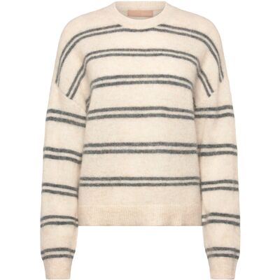 Culture Cubernie Cacheia Pullover XS WHITECAP MELANGE/GREY STRIPES XS Culture Cubernie Cacheia Pullover XS WHITECAP MELANGE/GREY STRIPES XS