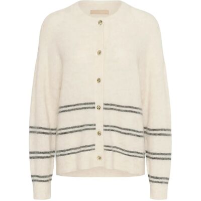 Culture Cubernie Cacheia Cardigan XXL WHITECAP MELANGE/GREY STRIPES XXL Culture Cubernie Cacheia Cardigan XXL WHITECAP MELANGE/GREY STRIPES XXL