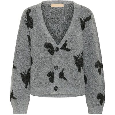 Culture Cufreya Cardigan XS MID GREY/BLACK MELANGE XS Culture Cufreya Cardigan XS MID GREY/BLACK MELANGE XS