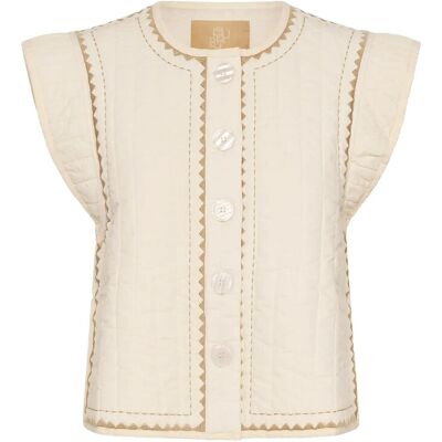 Culture Cuberglind Embroidery Waistcoat XXL WHITECAP XXL Culture Cuberglind Embroidery Waistcoat XXL WHITECAP XXL