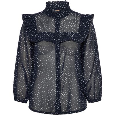 Culture Cualita Shirt M DRESS BLUES/WHITE DOTS M Culture Cualita Shirt M DRESS BLUES/WHITE DOTS M
