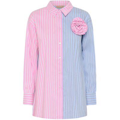 Culture Cuart Shirt M BLUE/PINK STRIPE M Culture Cuart Shirt M BLUE/PINK STRIPE M