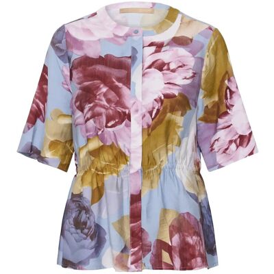 Culture Cumagna Greece Shirt XXL BLUE//PINK/YELLOW FLOWER XXL Culture Cumagna Greece Shirt XXL BLUE//PINK/YELLOW FLOWER XXL