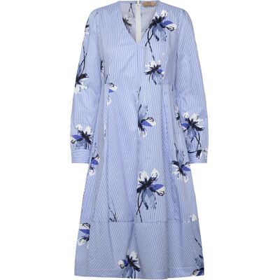 Culture Cubrila Dress L BLUE FLOWER STRIPE L Culture Cubrila Dress L BLUE FLOWER STRIPE L