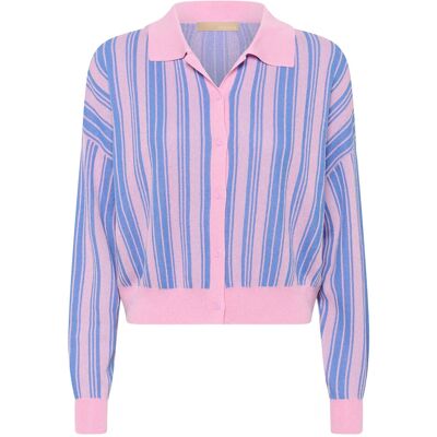 Culture Cudeny Cardigan XXL BEGONIA PINK/NAUTICAL BLUE XXL Culture Cudeny Cardigan XXL BEGONIA PINK/NAUTICAL BLUE XXL