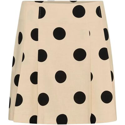 Culture Cutika Mini Skirt 36 WHITECAP/BLACK DOT 36 Culture Cutika Mini Skirt 36 WHITECAP/BLACK DOT 36
