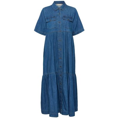 Culture Cumona Arpa Long Dress XXL DARK BLUE WASH XXL Culture Cumona Arpa Long Dress XXL DARK BLUE WASH XXL