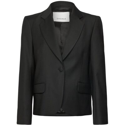 House Of Dagmar Short Pleated Blazer 42 BLACK 42 House Of Dagmar Short Pleated Blazer 42 BLACK 42