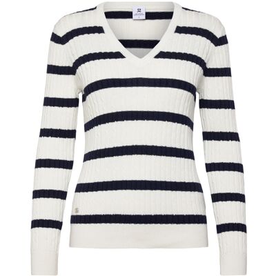 Daily Sports Stripe Madelene Pullover XL NAVY XL Daily Sports Stripe Madelene Pullover XL NAVY XL