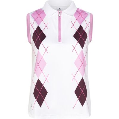 Daily Sports Argyle Sl Polo Shirt XXL WHITE XXL Daily Sports Argyle Sl Polo Shirt XXL WHITE XXL