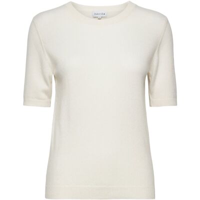 Davida Cashmere T-Shirt Oversized L WHITE L Davida Cashmere T-Shirt Oversized L WHITE L