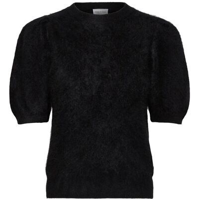 Davida Cashmere Brushed Puff Sleeve T-Shirt M BLACK M Davida Cashmere Brushed Puff Sleeve T-Shirt M BLACK M