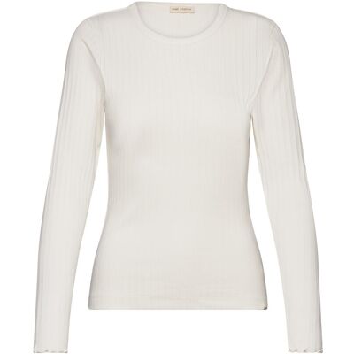 Esme Studios Esella Ls Top Gots XL SNOW WHITE XL Esme Studios Esella Ls Top Gots XL SNOW WHITE XL