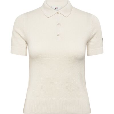 FILA Bb1 Slim Pique Knit Polo Tee XS EGRET XS FILA Bb1 Slim Pique Knit Polo Tee XS EGRET XS