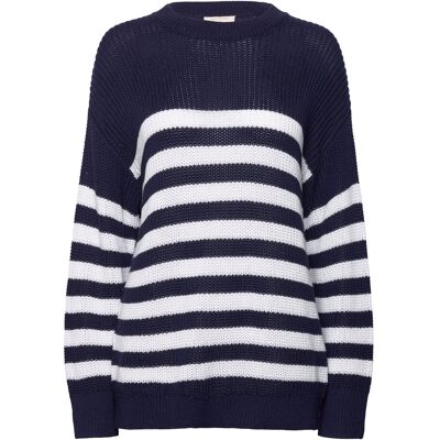 FREE/QUENT Fqiben-Pullover XS NAVY BLAZER W. BRILLIANT WHITE XS FREE/QUENT Fqiben-Pullover XS NAVY BLAZER W. BRILLIANT WHITE XS