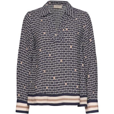 FREE/QUENT Fqnisa-Blouse M NAVY BLAZER W. MOONBEAM M FREE/QUENT Fqnisa-Blouse M NAVY BLAZER W. MOONBEAM M
