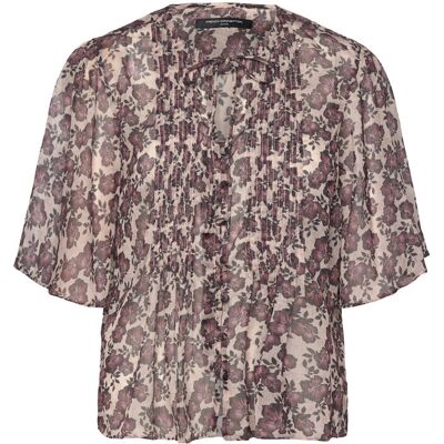 French Connection Elyse Hallie Crinkle Ss Top 38 BLUSH PINK FLORAL 38 French Connection Elyse Hallie Crinkle Ss Top 38 BLUSH PINK FLORAL 38