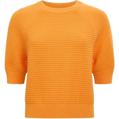 French Connection Lily Mozart Short Slv Jumper XS APRICOT ORANGE XS French Connection Lily Mozart Short Slv Jumper XS APRICOT ORANGE XS
