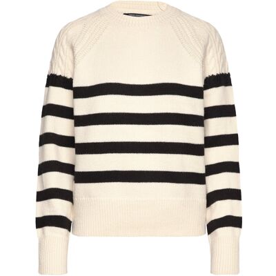 French Connection Quinley Stripe Jumper XL CLASSIC CREAM/BLACKO XL French Connection Quinley Stripe Jumper XL CLASSIC CREAM/BLACKO XL