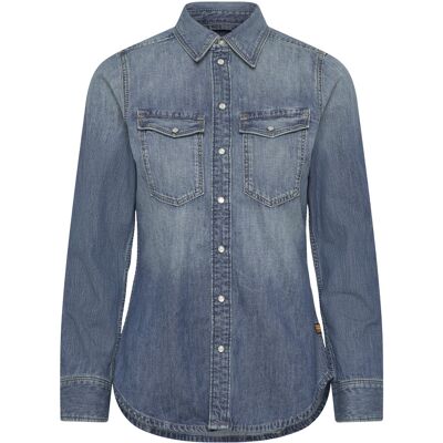 G-Star Slim Western Shirt L\S Wmn XS ANTIQUE FADED THAMES XS G-Star Slim Western Shirt L\S Wmn XS ANTIQUE FADED THAMES XS
