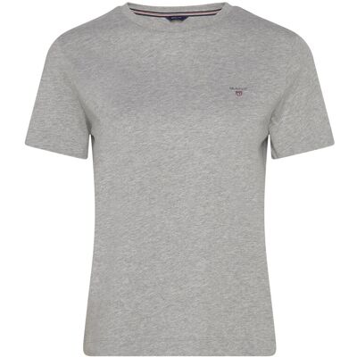 Gant Original Shield T-Shirt M GREY MELANGE M Gant Original Shield T-Shirt M GREY MELANGE M