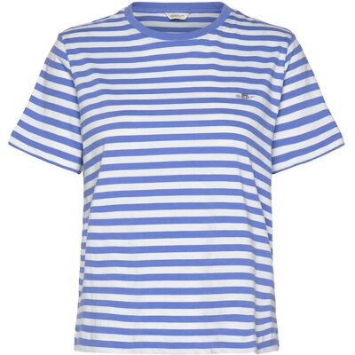 Gant Reg Striped Shield Ss T-Shirt XS PERFECT BLUE XS Gant Reg Striped Shield Ss T-Shirt XS PERFECT BLUE XS