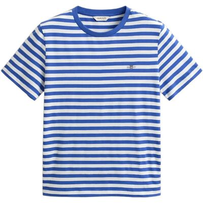 Gant Reg Striped Shield Ss T-Shirt S ROYAL BLUE S Gant Reg Striped Shield Ss T-Shirt S ROYAL BLUE S