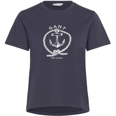 Gant Reg Graphic Ss T-Shirt S EVENING BLUE S Gant Reg Graphic Ss T-Shirt S EVENING BLUE S