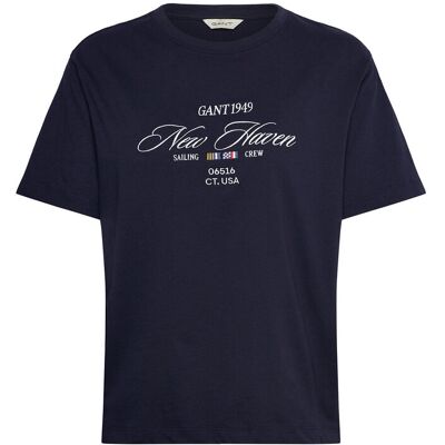 Gant Graphic Ss T-Shirt XS EVENING BLUE XS Gant Graphic Ss T-Shirt XS EVENING BLUE XS