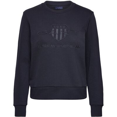Gant Reg Tonal Shield C-Neck Sweat L EVENING BLUE L Gant Reg Tonal Shield C-Neck Sweat L EVENING BLUE L