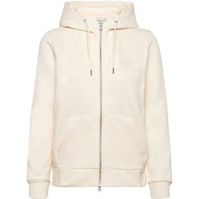 Gant Reg Tonal Shield Zip Hoodie XL LINEN XL Gant Reg Tonal Shield Zip Hoodie XL LINEN XL