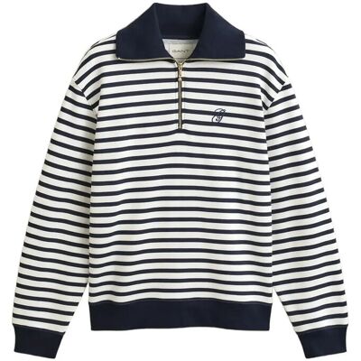 Gant Striped Half Zip Sweat M EVENING BLUE M Gant Striped Half Zip Sweat M EVENING BLUE M