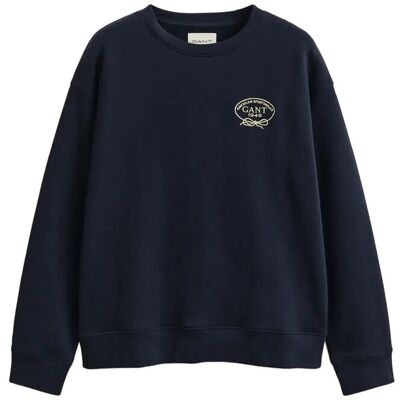 Gant Rope Graphic C-Neck Sweat M EVENING BLUE M Gant Rope Graphic C-Neck Sweat M EVENING BLUE M