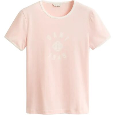 Gant Slim Ss Ringer T-Shirt M APRICOT PINK M Gant Slim Ss Ringer T-Shirt M APRICOT PINK M