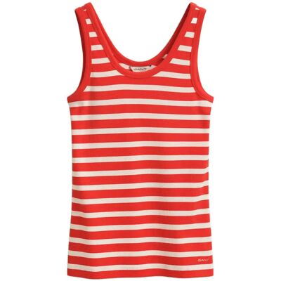 Gant Striped Ribbed Tank Top L PERFECT RED L Gant Striped Ribbed Tank Top L PERFECT RED L