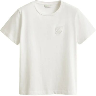 Gant Reg Script Ss T-Shirt S EGGSHELL S Gant Reg Script Ss T-Shirt S EGGSHELL S